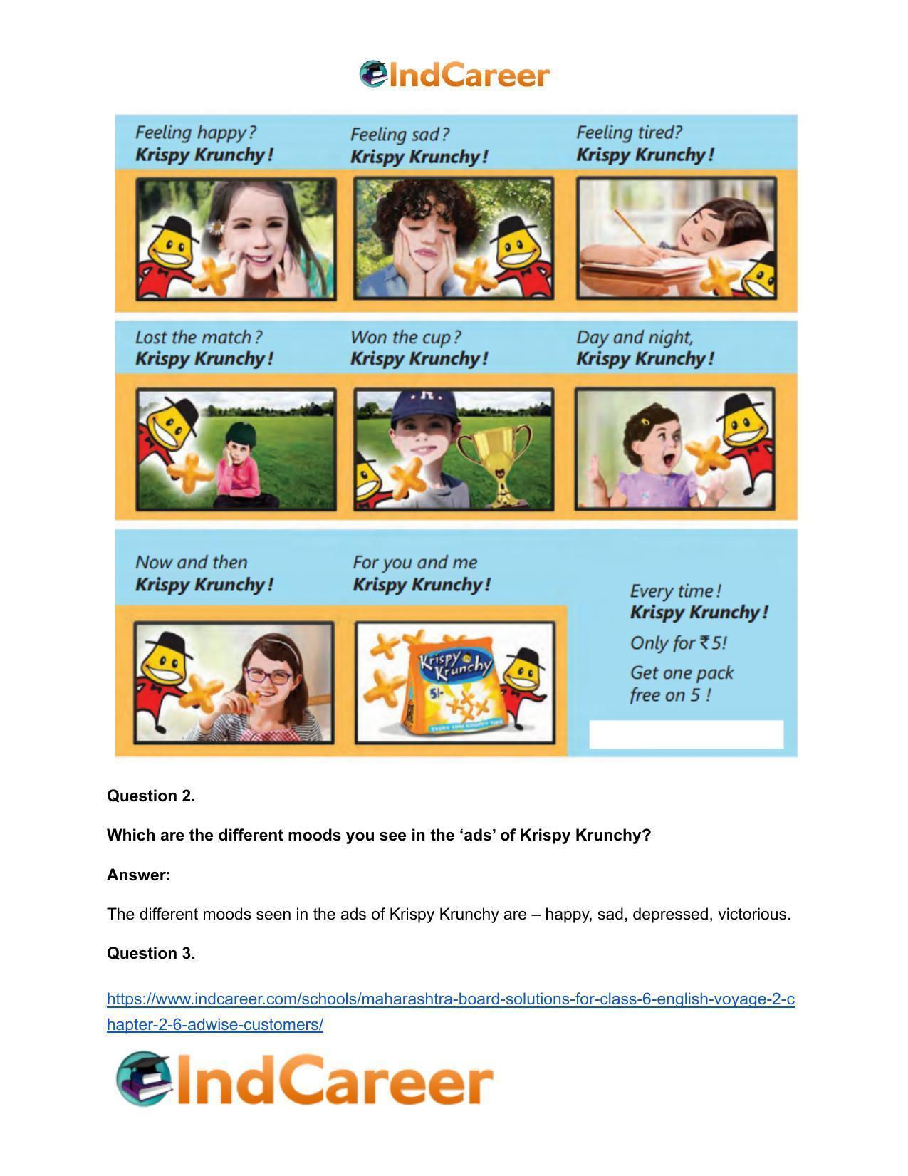 Maharashtra Board Solutions for Class 6- English (Voyage 2): Chapter 2.6- Ad‘wise’ Customers - Page 8