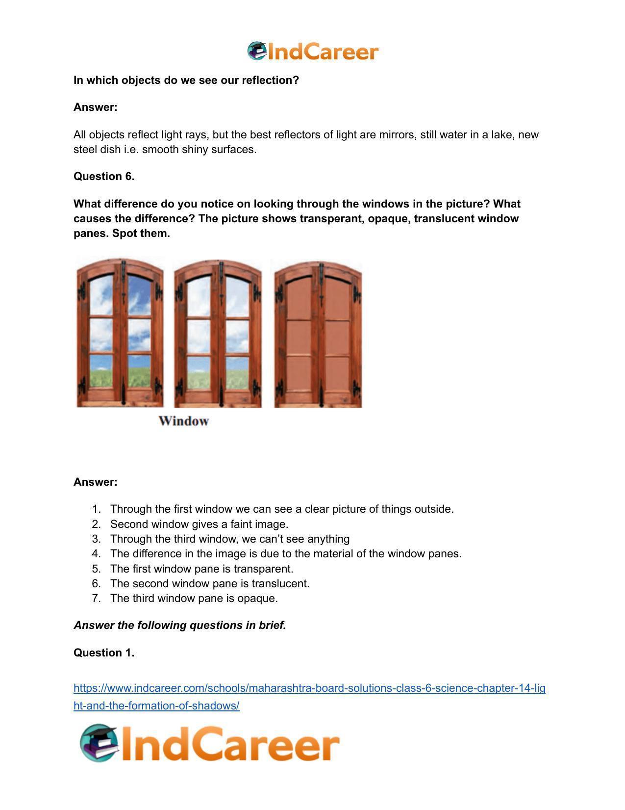 Maharashtra Board Solutions Class 6-Science: Chapter 14- Light and the Formation of Shadows - Page 21