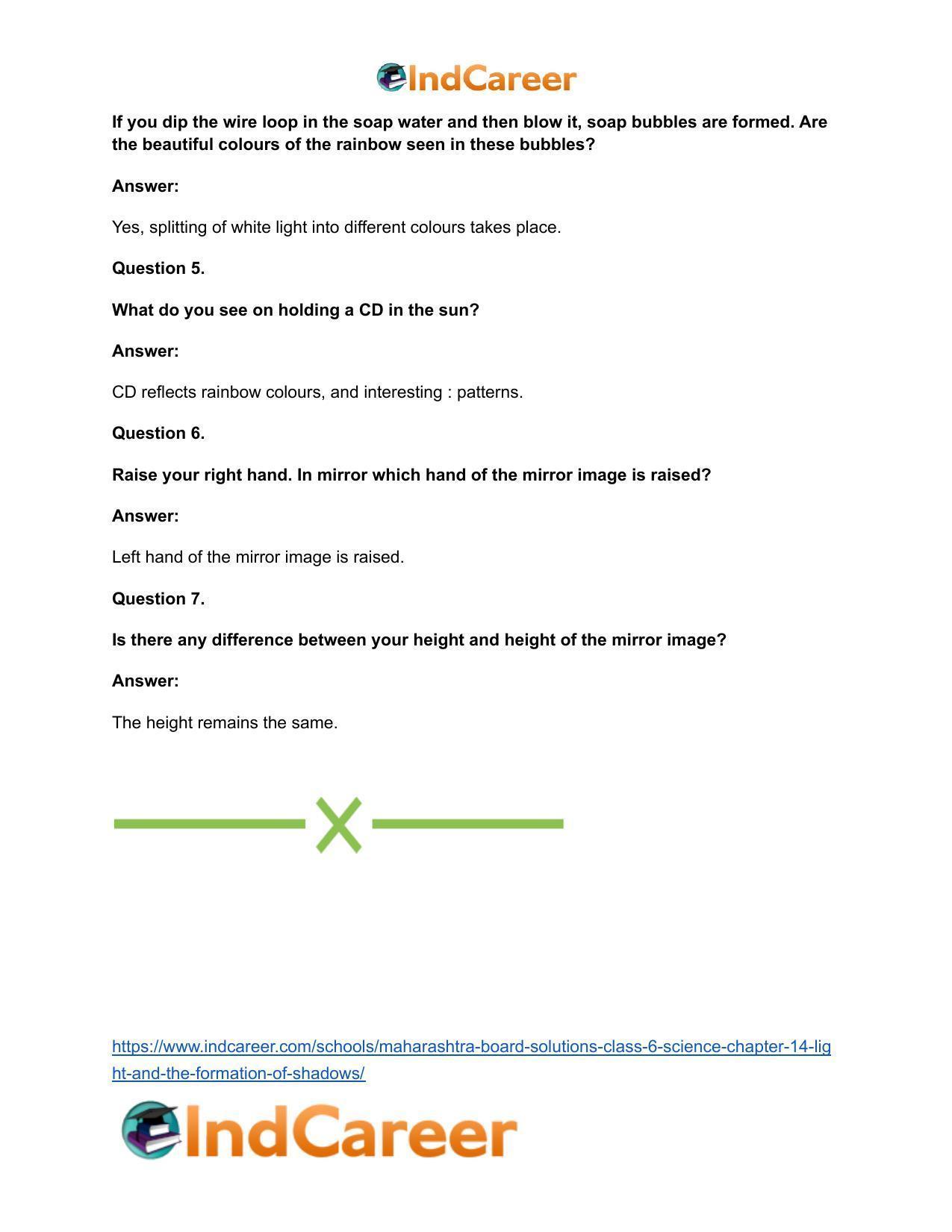 Maharashtra Board Solutions Class 6-Science: Chapter 14- Light and the Formation of Shadows - Page 24