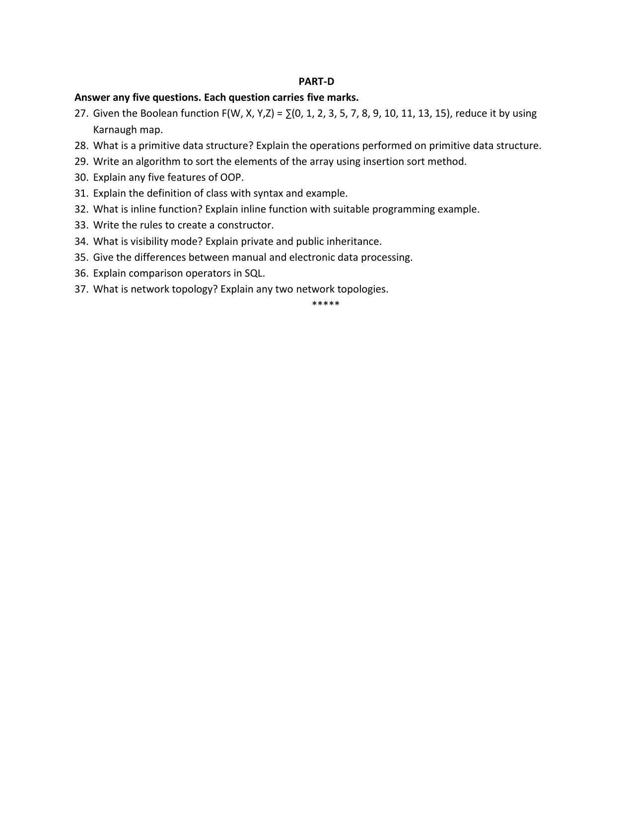 Karnataka 2nd PUC Question Bank for Computer Science MQP - Page 4