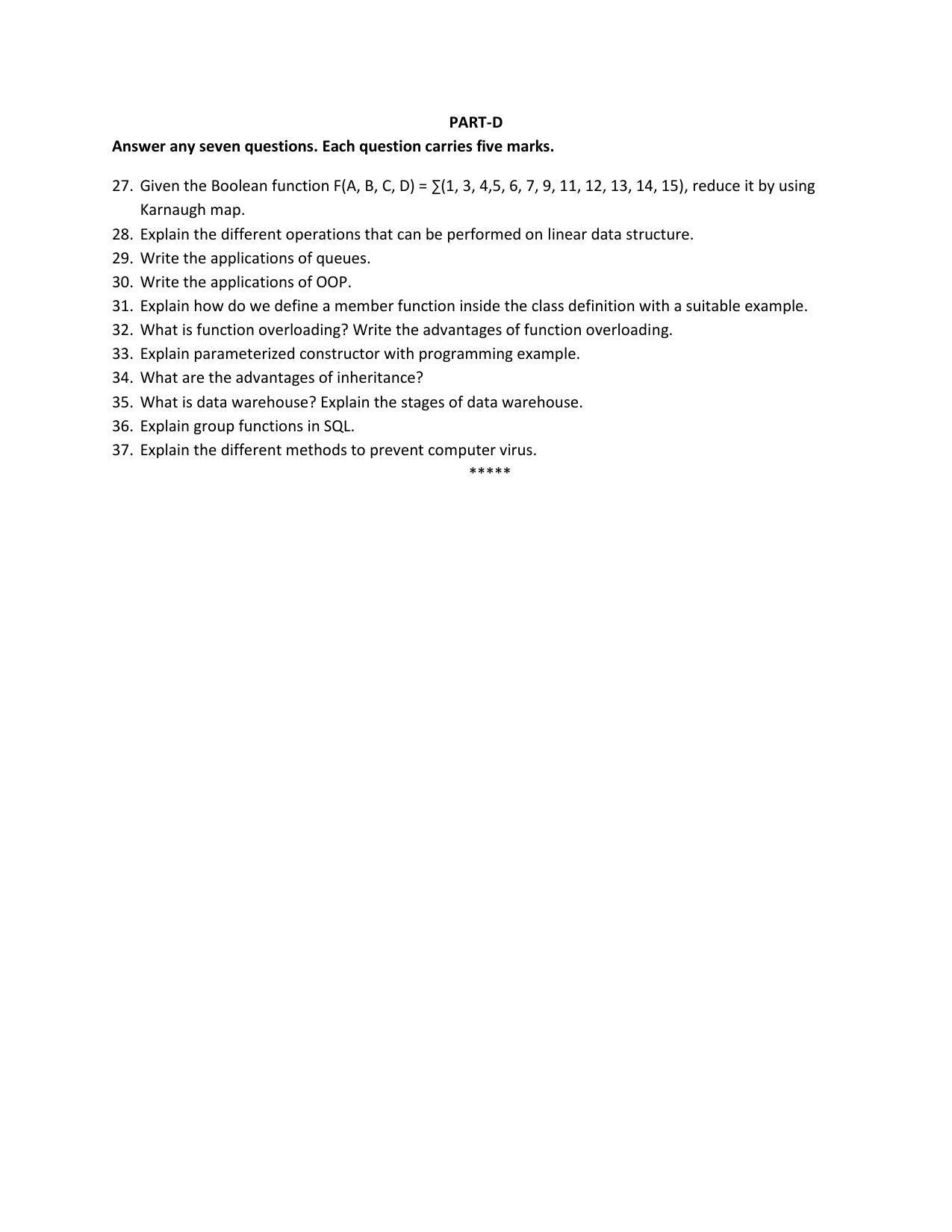 Karnataka 2nd PUC Question Bank for Computer Science MQP - Page 6