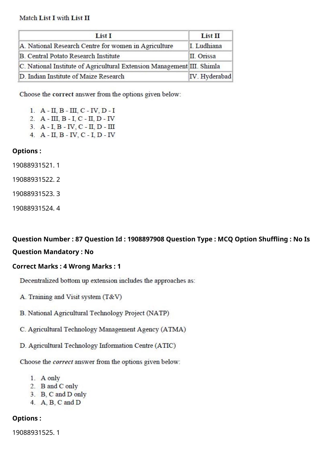 ICAR AIEEA PG 2021 SOCIAL SCIENCES Question Paper - Page 54