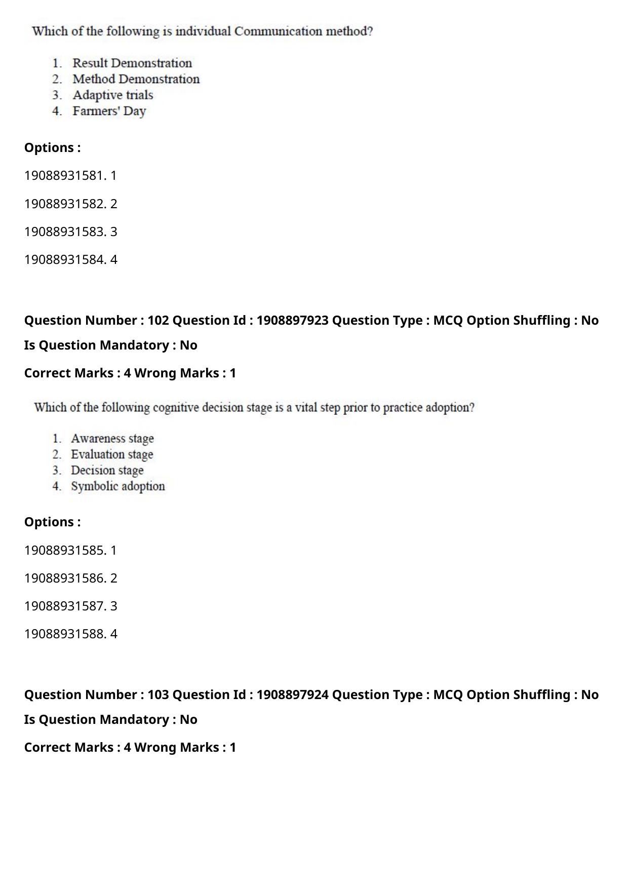 ICAR AIEEA PG 2021 SOCIAL SCIENCES Question Paper - Page 63