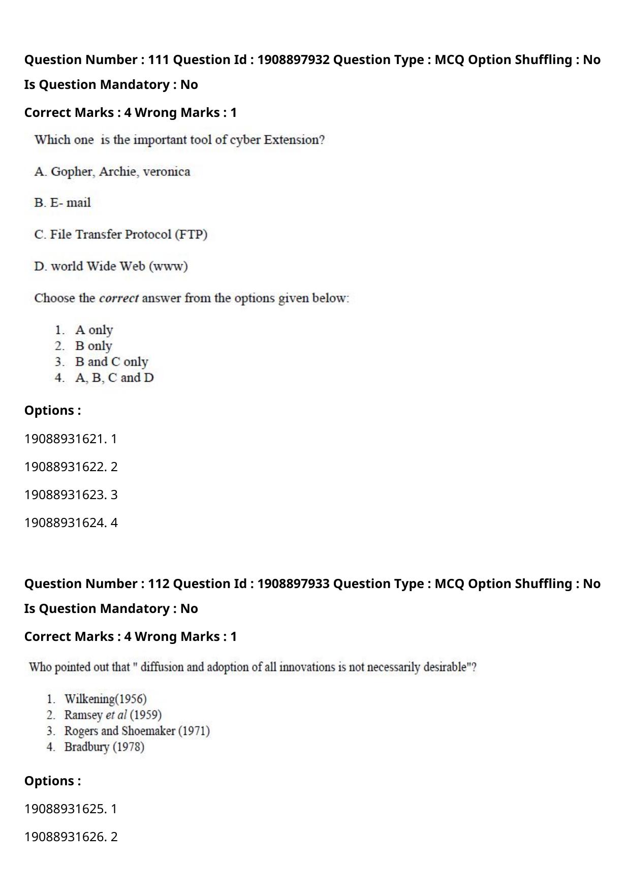 ICAR AIEEA PG 2021 SOCIAL SCIENCES Question Paper - Page 68