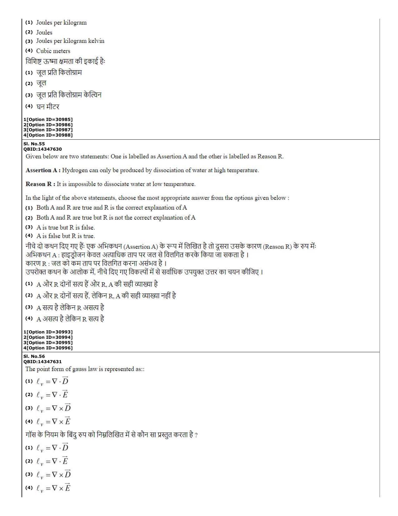CUET (PG) 2022: PGQP-45 Energy Technology (10-09-2022) Question Paper - Page 20