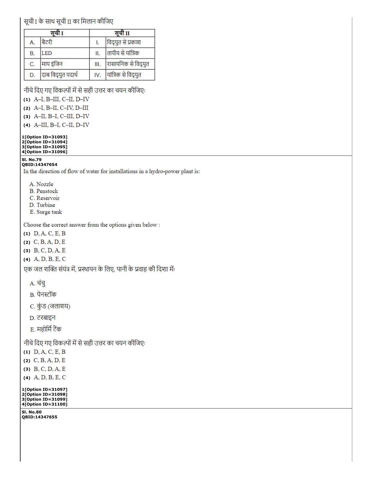 CUET (PG) 2022: PGQP-45 Energy Technology (10-09-2022) Question Paper - Page 31