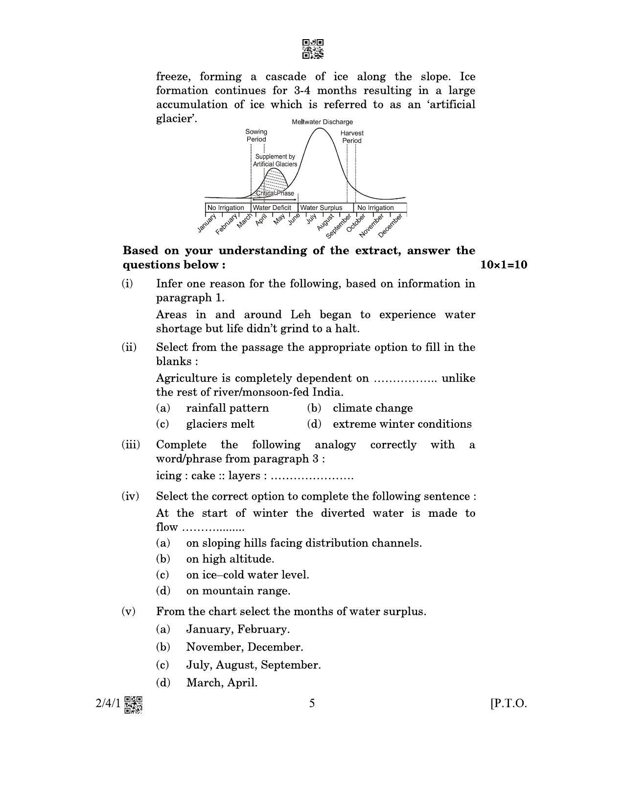 CBSE Class 10 2-4-1_English Language And Literature 2023 Question Paper - Page 5