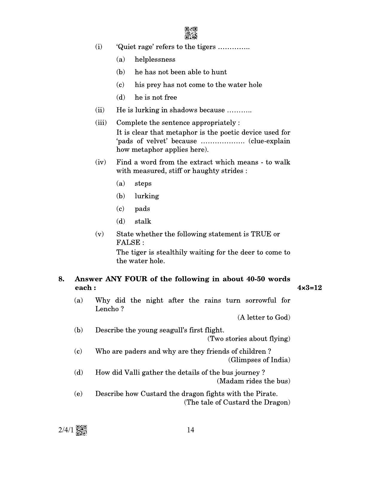 CBSE Class 10 2-4-1_English Language And Literature 2023 Question Paper - Page 14