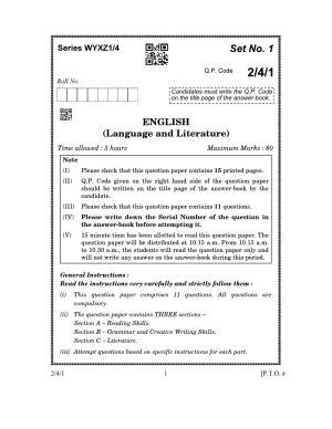 CBSE Class 10 2-4-1_English Language And Literature 2023 Question Paper