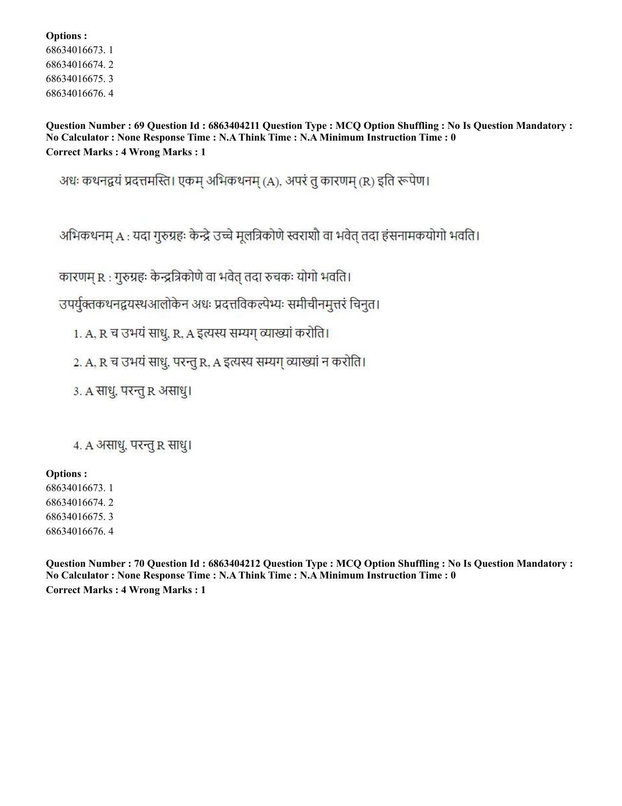 CUET PG 2023: ACQP11 – Jyotish -Falit (BHU) (English) - Shift 1 (05-06-2023) Question Paper - Page 97