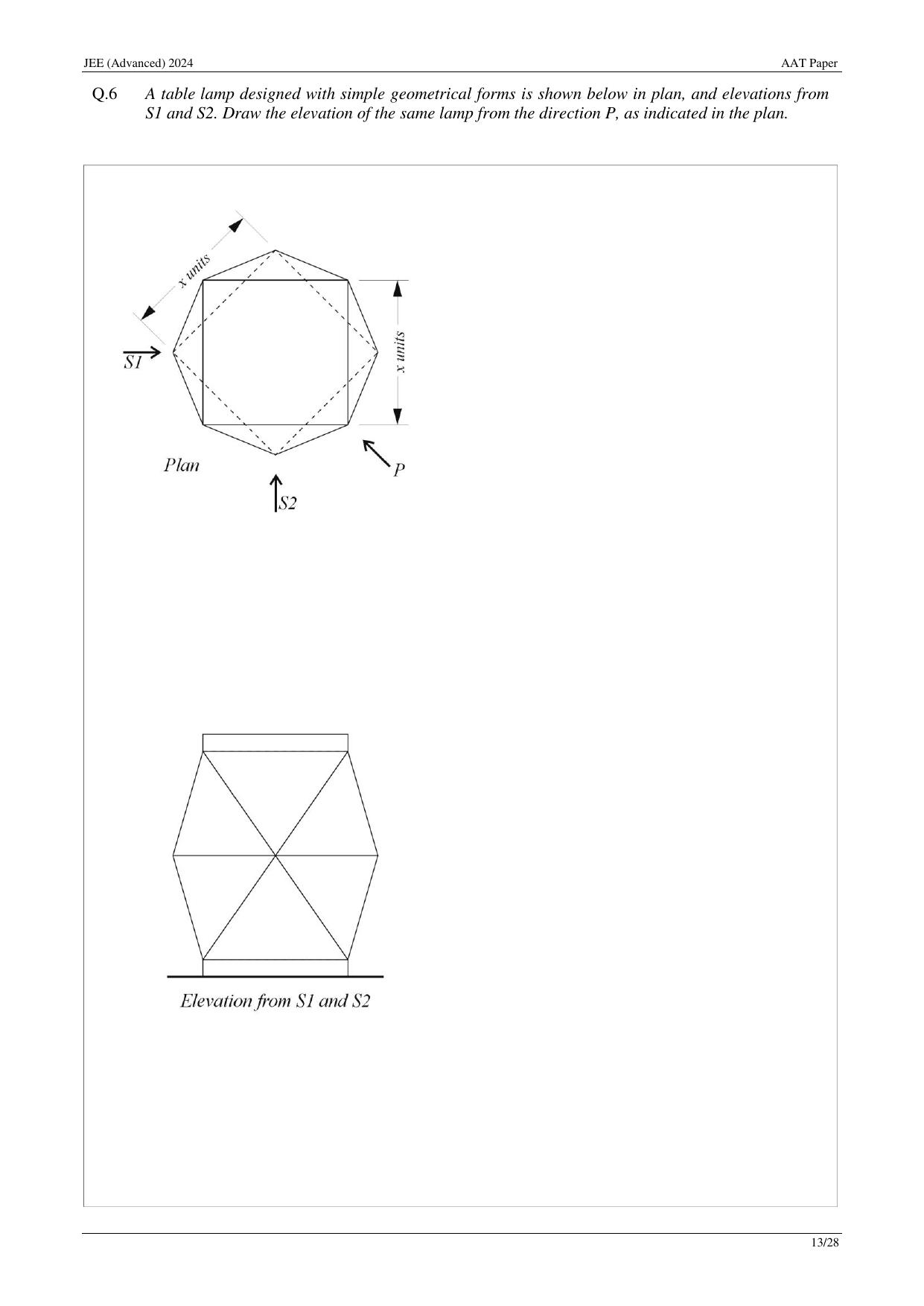 JEE Advanced AAT 2024 Question Paper - Page 13
