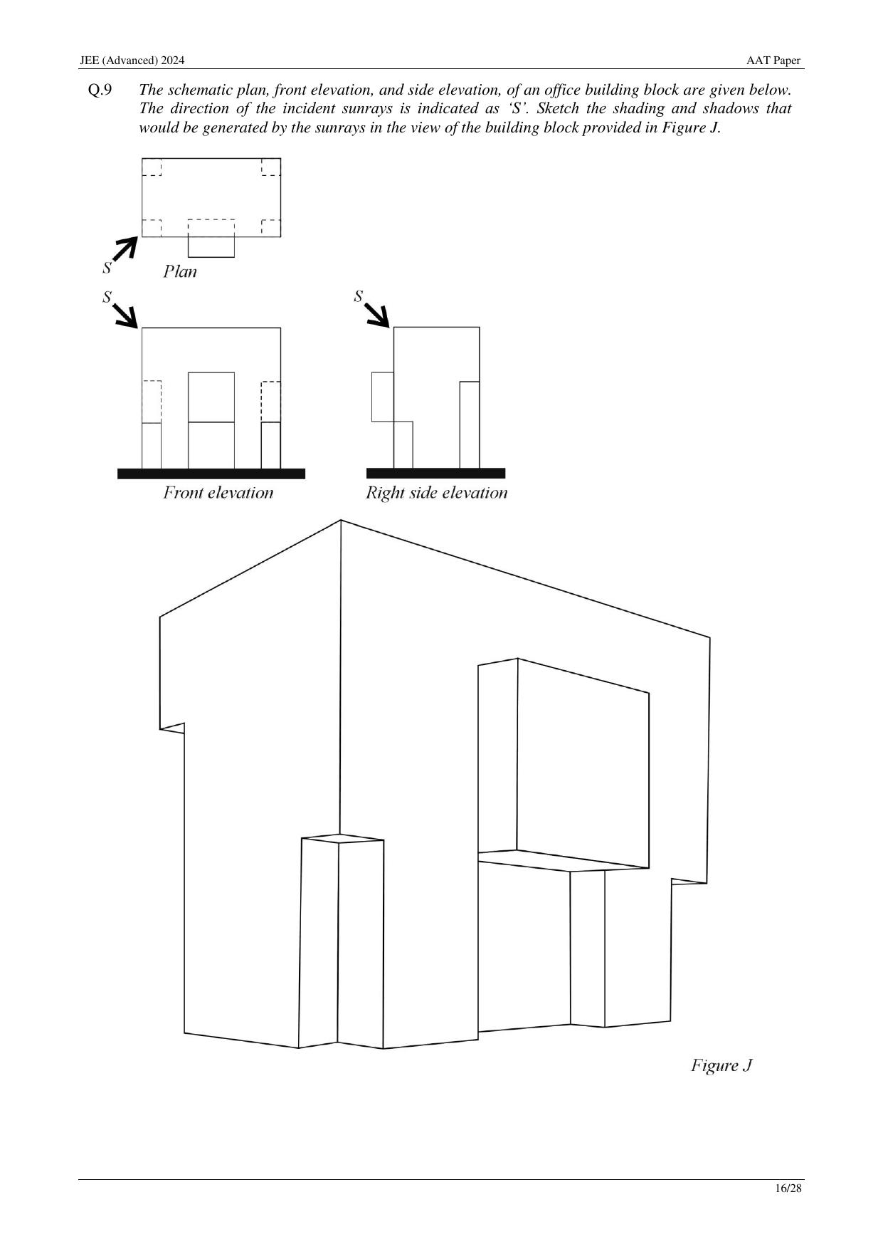 JEE Advanced AAT 2024 Question Paper - Page 16