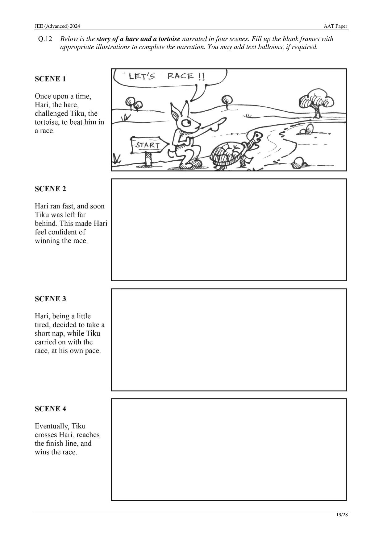JEE Advanced AAT 2024 Question Paper - Page 19