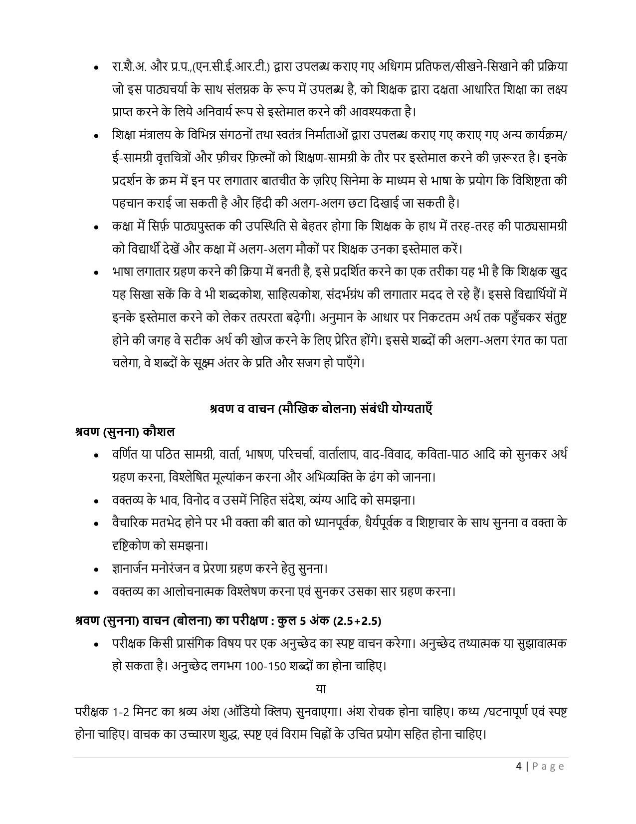 CBSE Class 9 & 10 Syllabus 2022-23 - Hindi course- A - Page 4