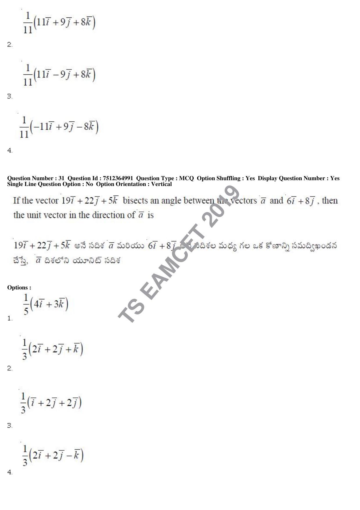 TS EAMCET 2019 Engineering Question Paper with Key (6 May 2019 Forenoon) - Page 21