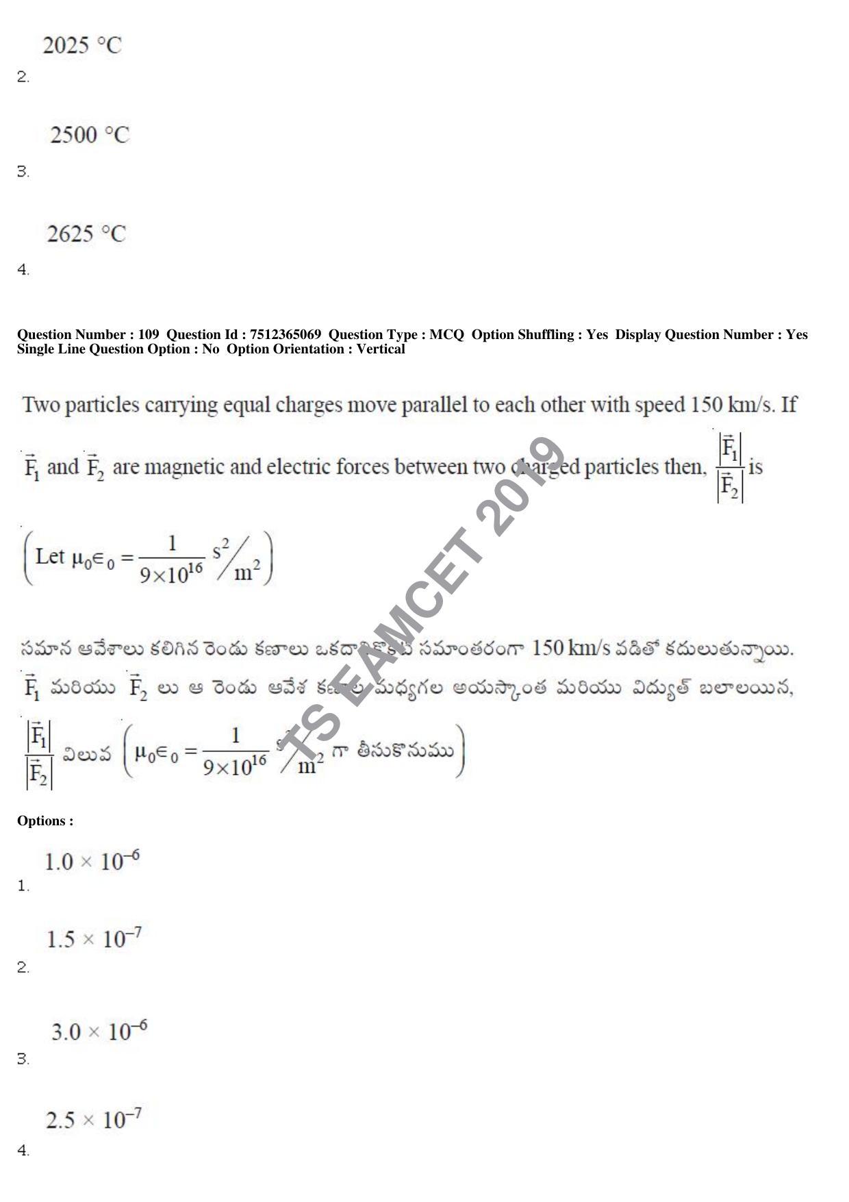 TS EAMCET 2019 Engineering Question Paper with Key (6 May 2019 Forenoon) - Page 76