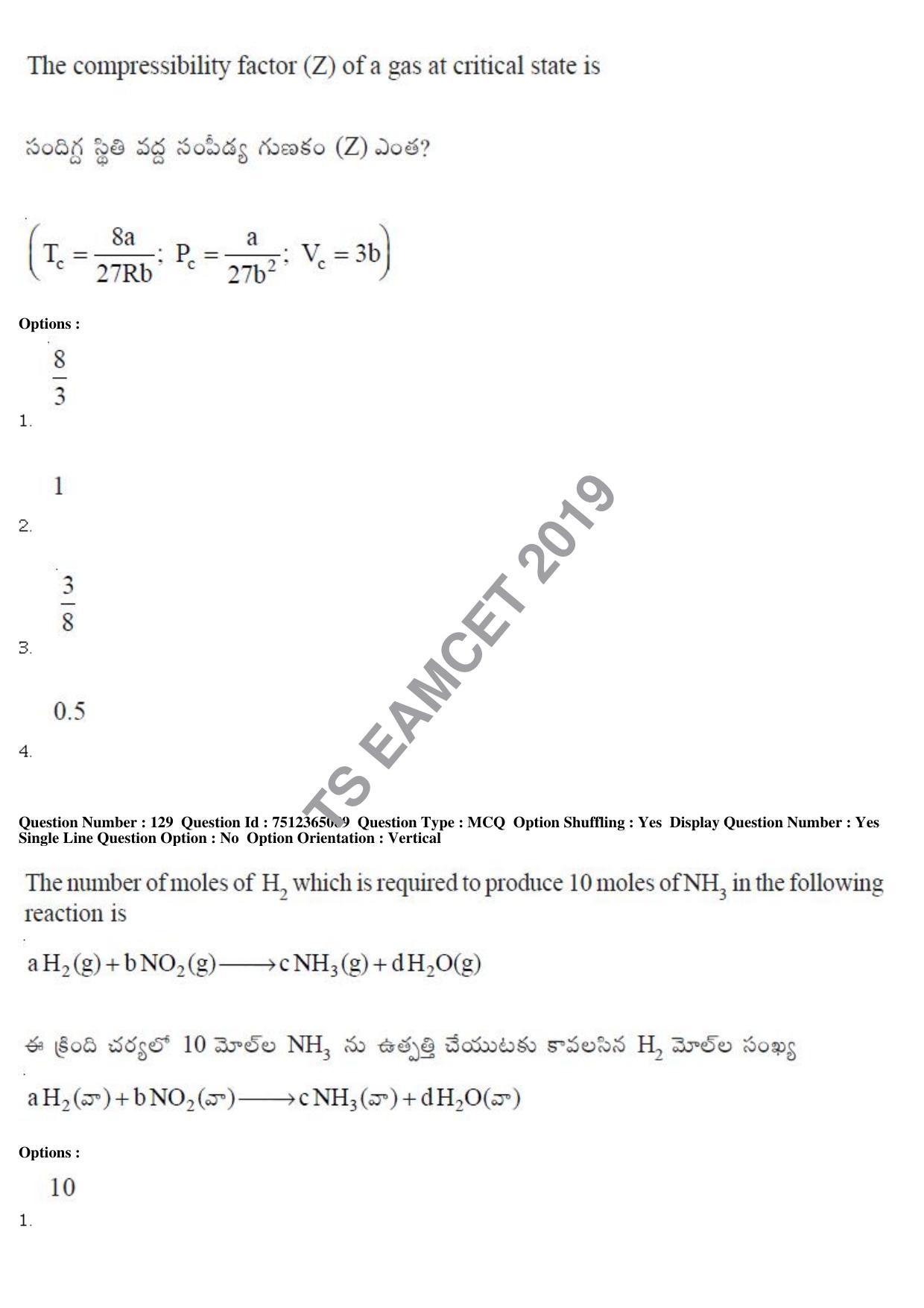 TS EAMCET 2019 Engineering Question Paper with Key (6 May 2019 Forenoon) - Page 91