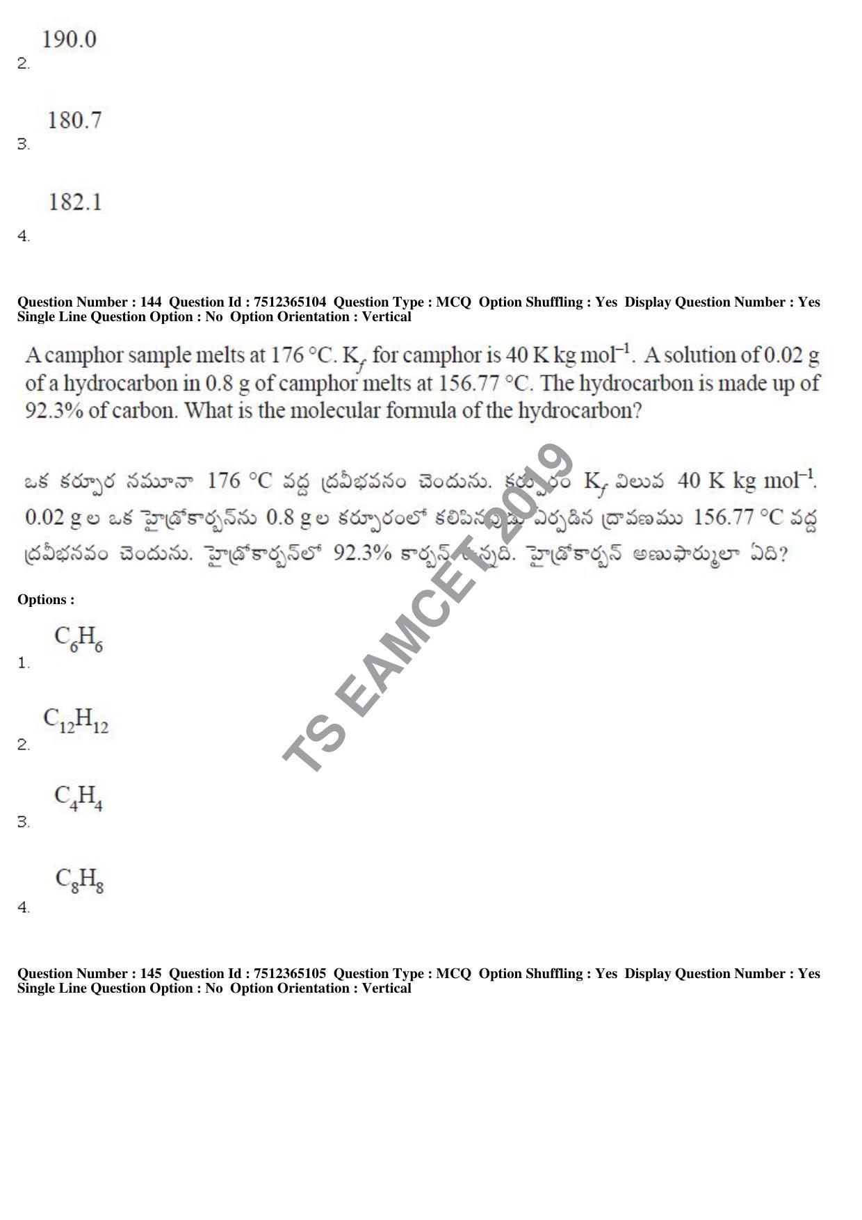 TS EAMCET 2019 Engineering Question Paper with Key (6 May 2019 Forenoon) - Page 102