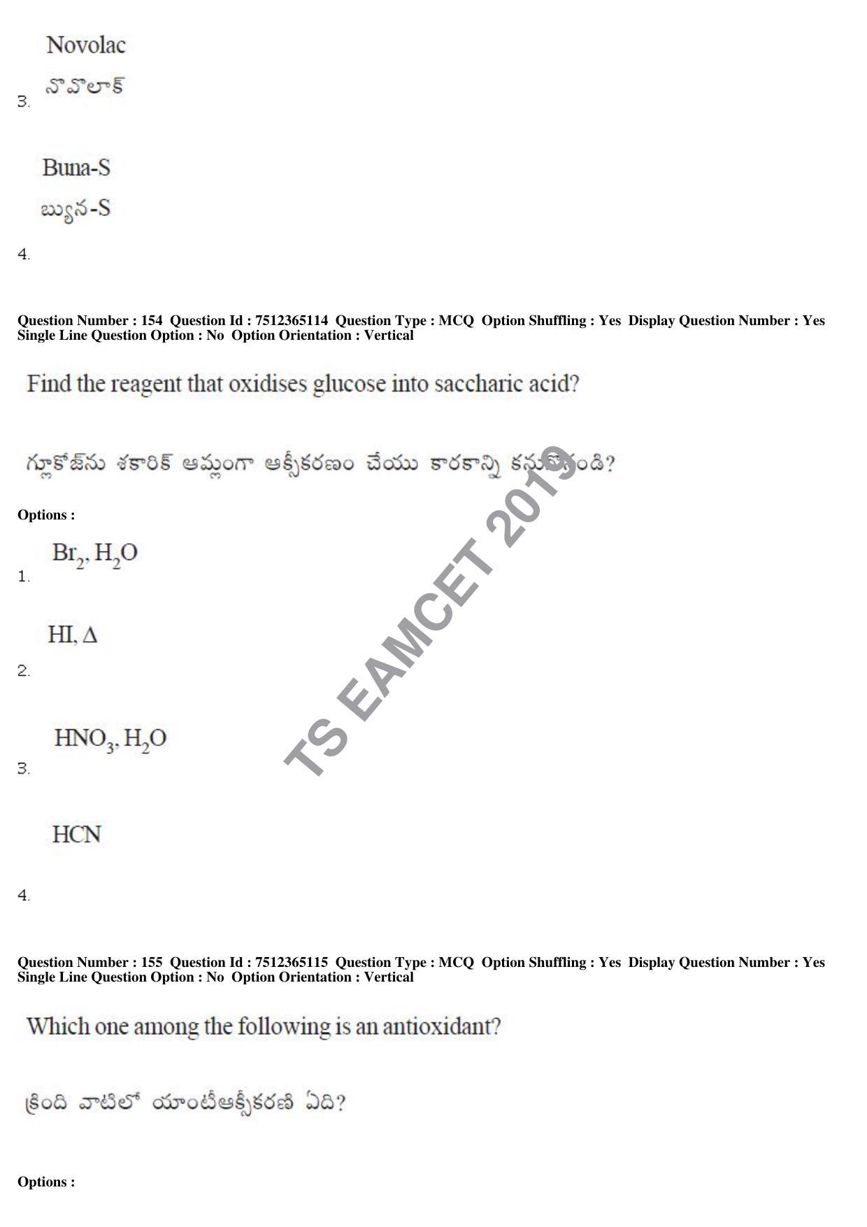 TS EAMCET 2019 Engineering Question Paper with Key (6 May 2019 Forenoon) - Page 109