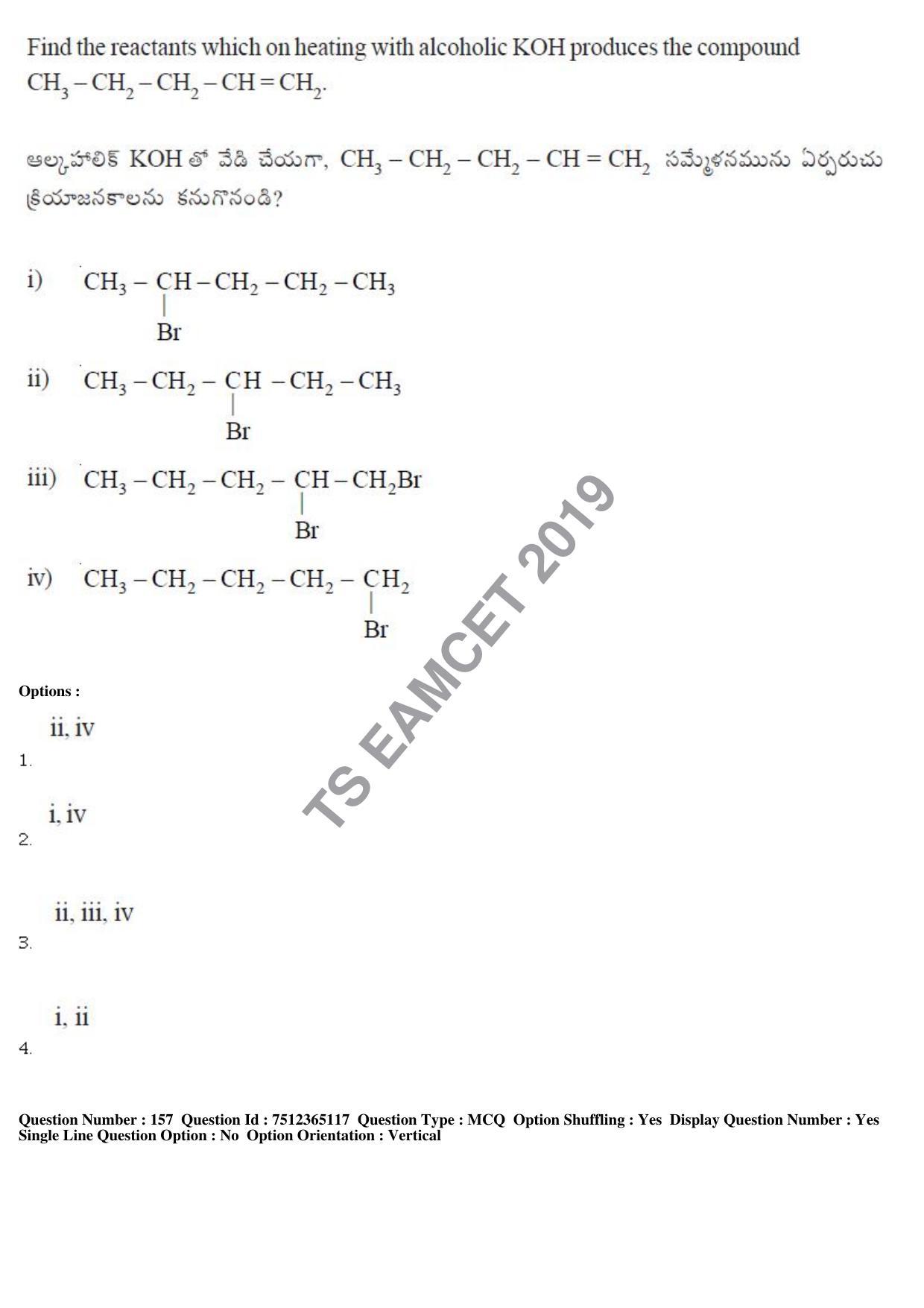 TS EAMCET 2019 Engineering Question Paper with Key (6 May 2019 Forenoon) - Page 111