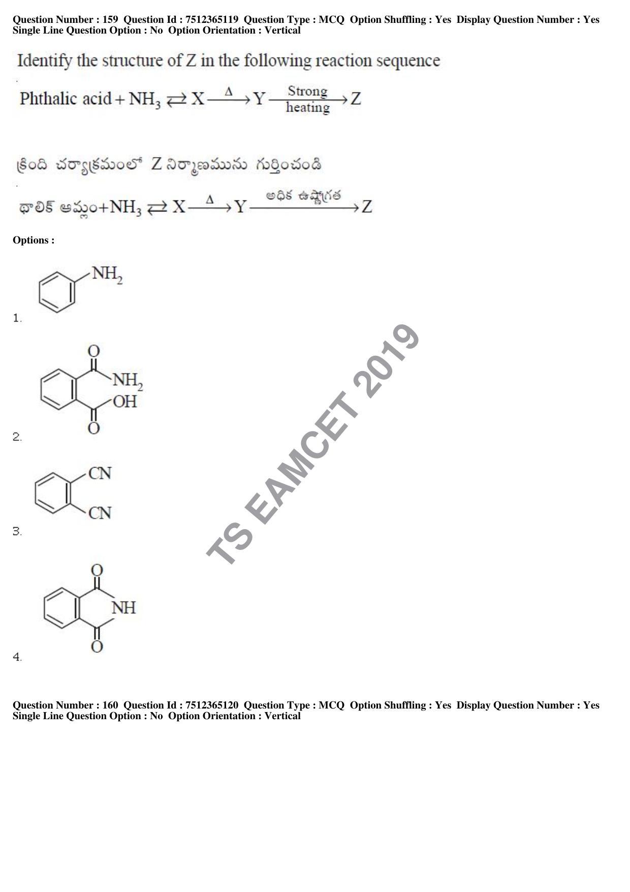 TS EAMCET 2019 Engineering Question Paper with Key (6 May 2019 Forenoon) - Page 114