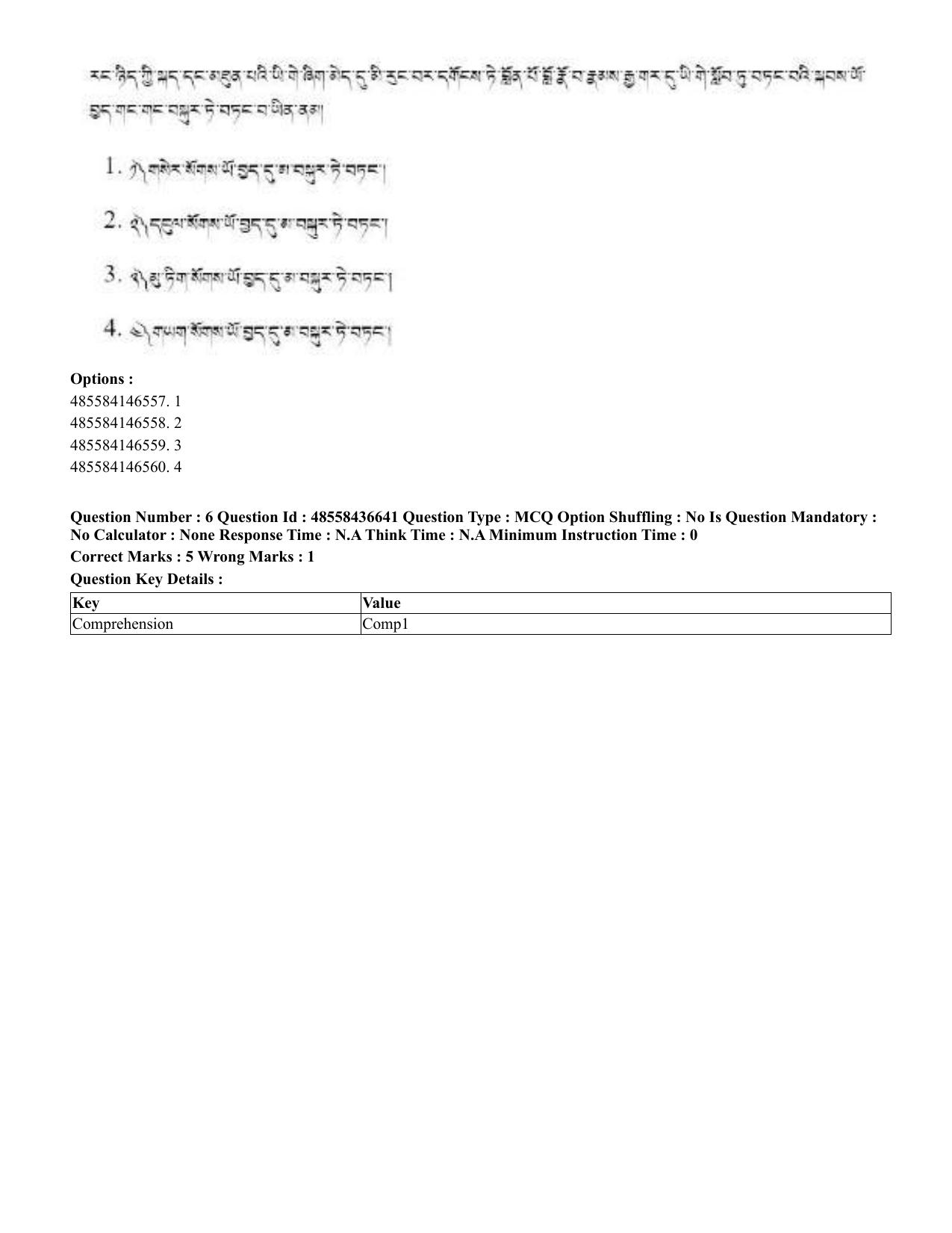CUET 2023 English Tibetan Shift 3 Question Papers  - Page 11