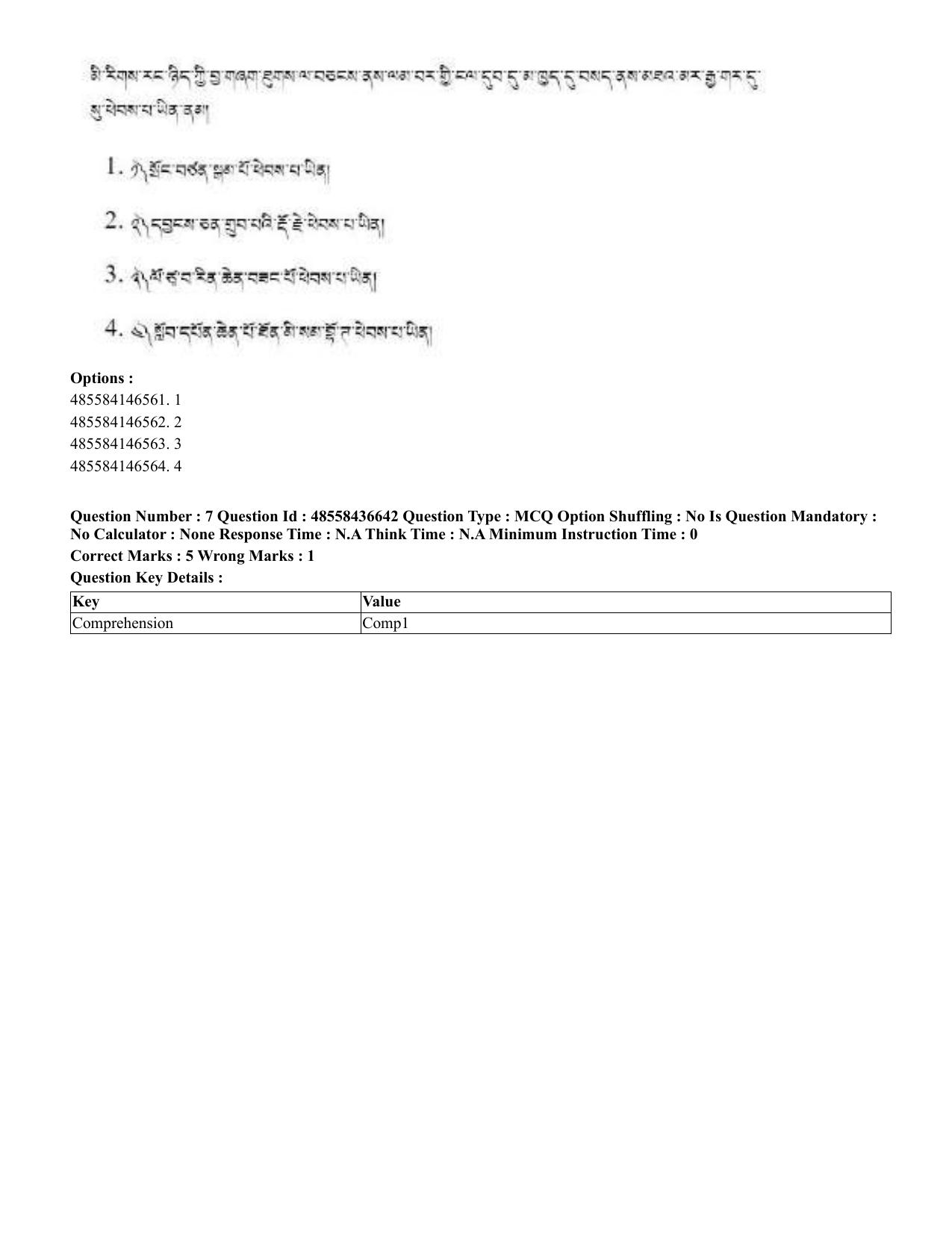 CUET 2023 English Tibetan Shift 3 Question Papers  - Page 13