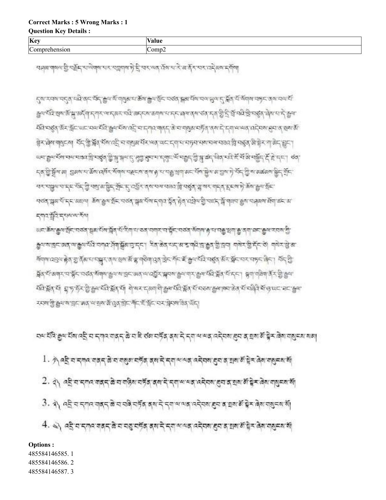 CUET 2023 English Tibetan Shift 3 Question Papers  - Page 23