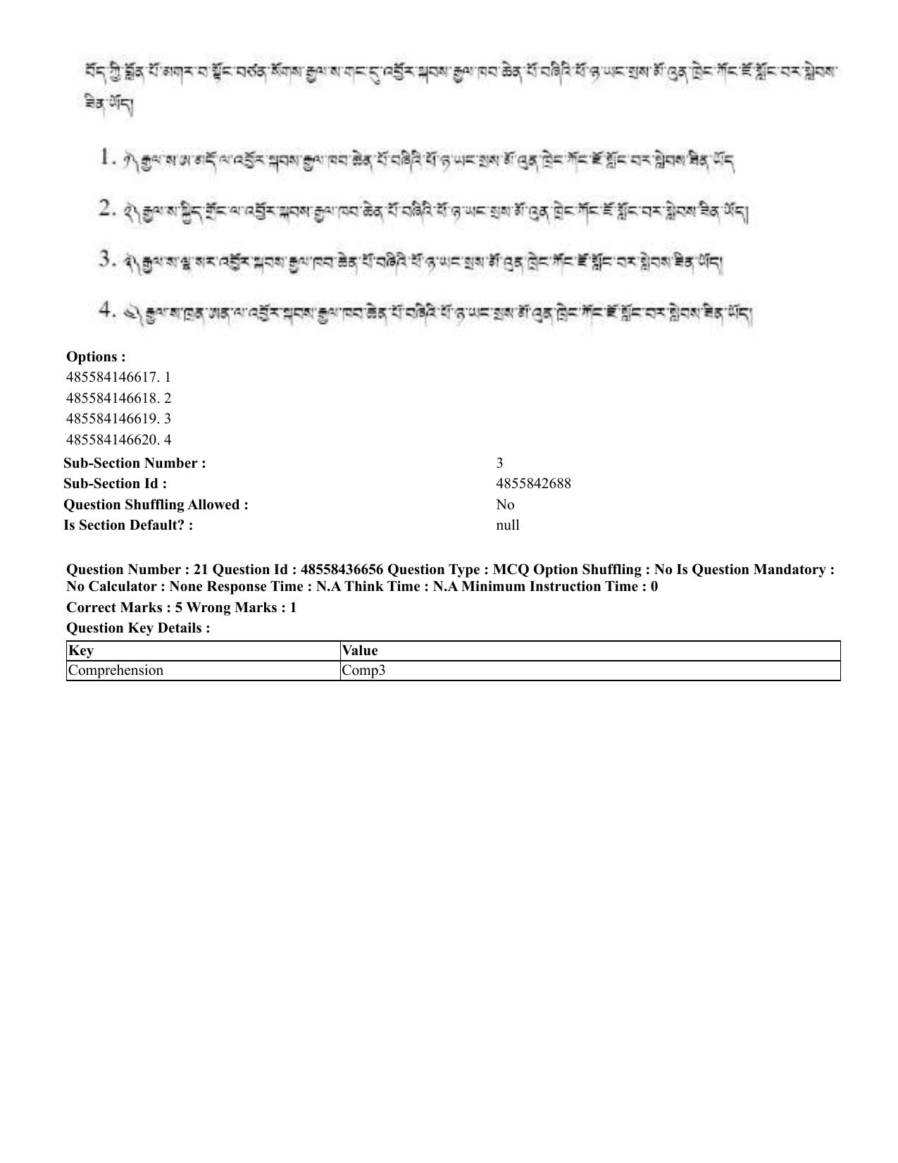 CUET 2023 English Tibetan Shift 3 Question Papers  - Page 34