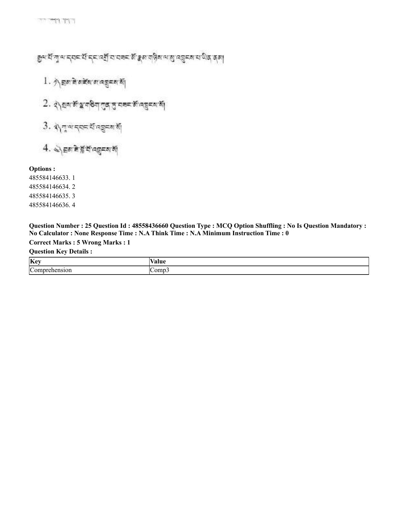 CUET 2023 English Tibetan Shift 3 Question Papers  - Page 46