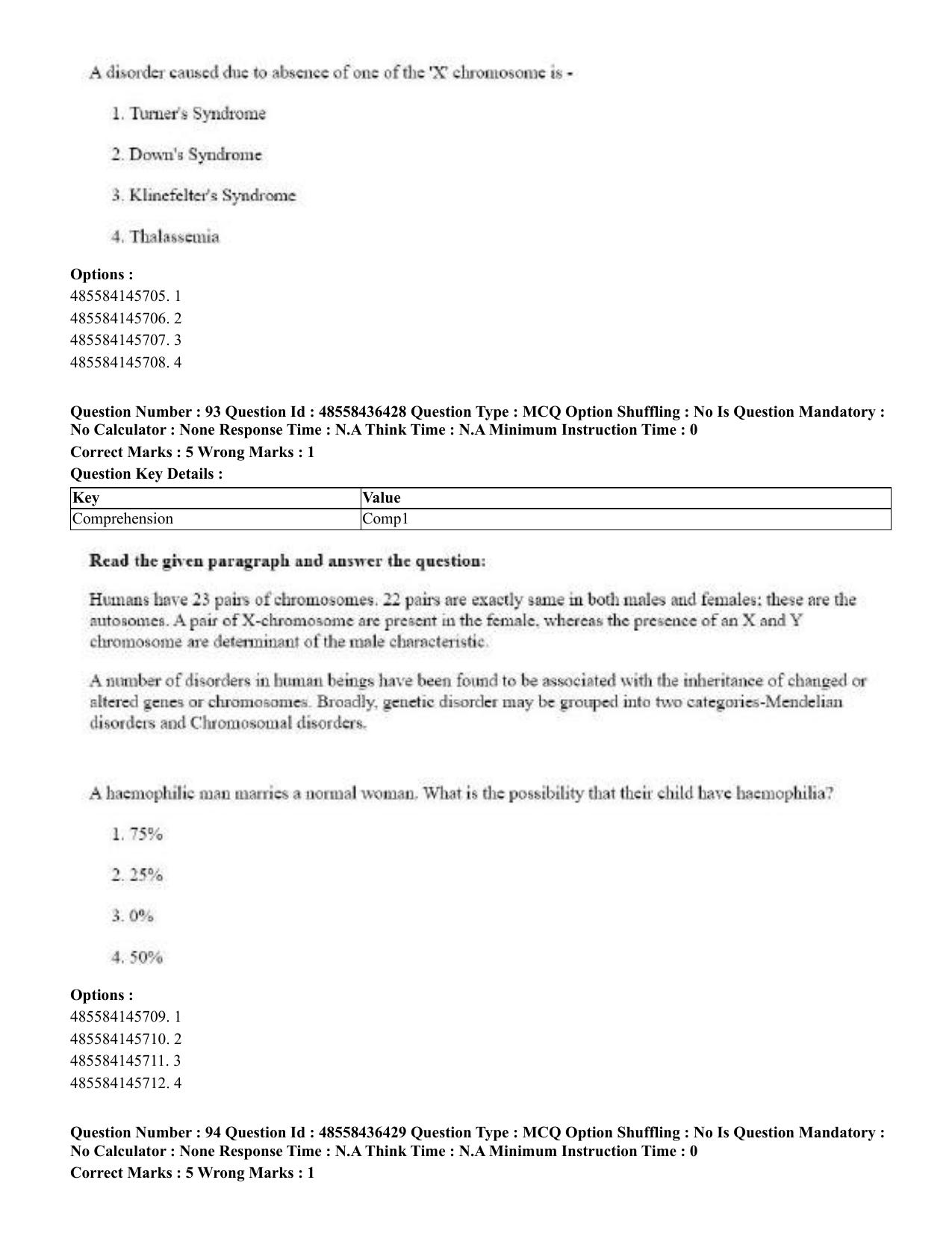 CUET 2023 English Tibetan Shift 3 Question Papers  - Page 102