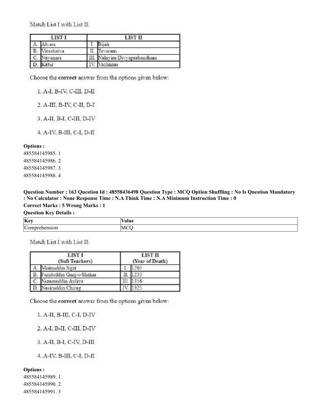 CUET 2023 English Tibetan Shift 3 Question Papers  - Page 147
