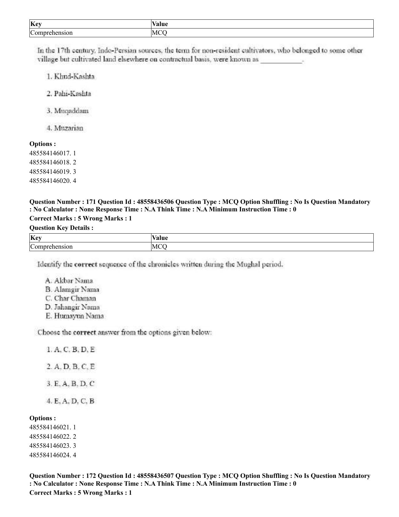 CUET 2023 English Tibetan Shift 3 Question Papers  - Page 151