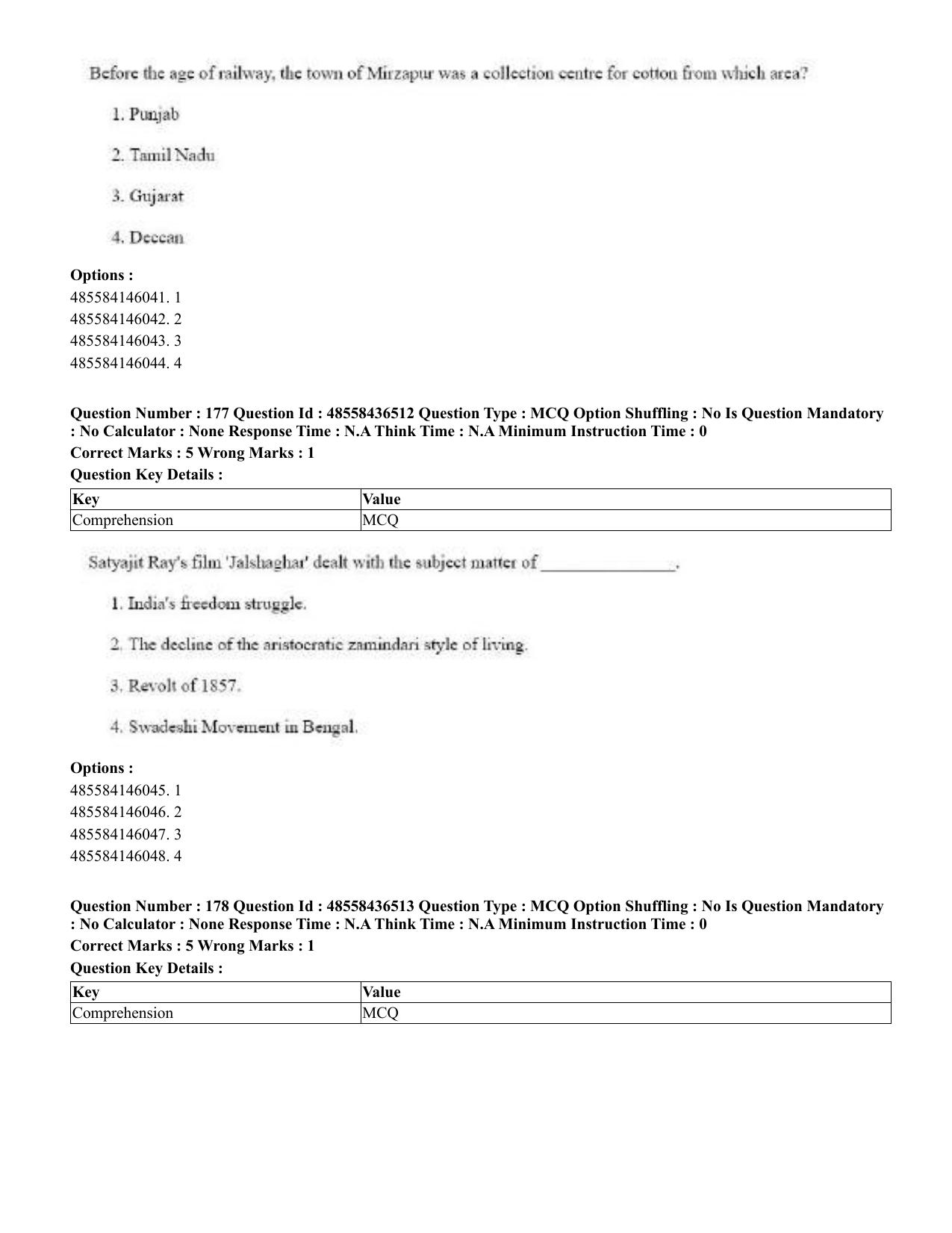 CUET 2023 English Tibetan Shift 3 Question Papers  - Page 154