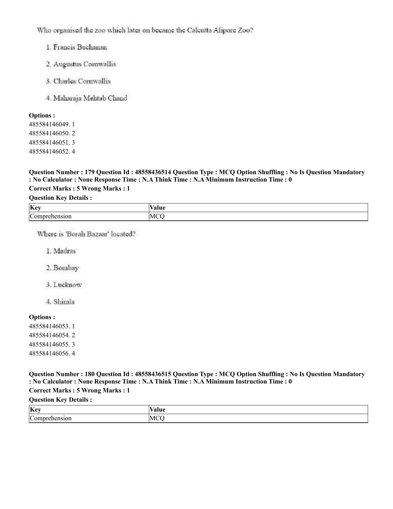 CUET 2023 English Tibetan Shift 3 Question Papers  - Page 155