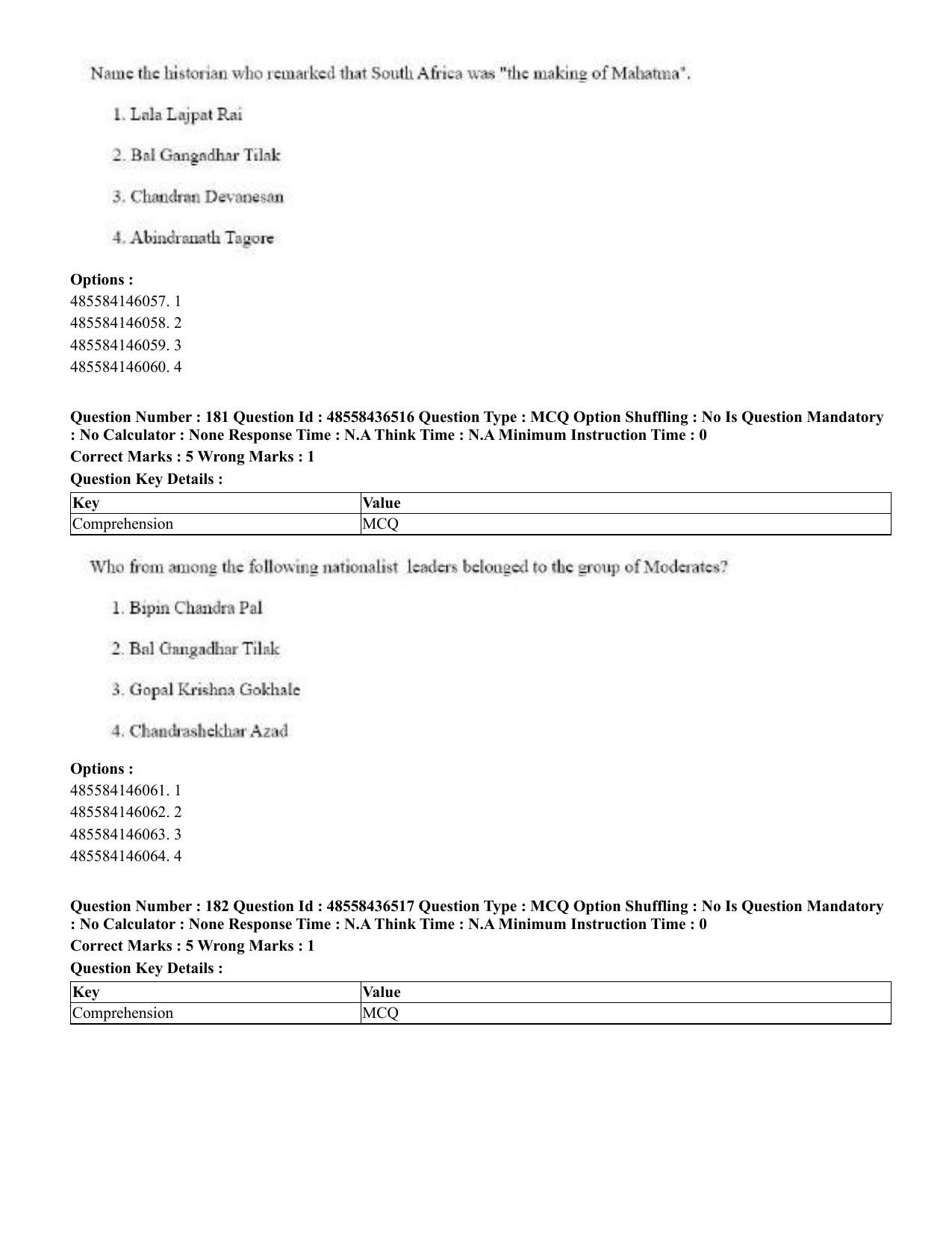 CUET 2023 English Tibetan Shift 3 Question Papers  - Page 156