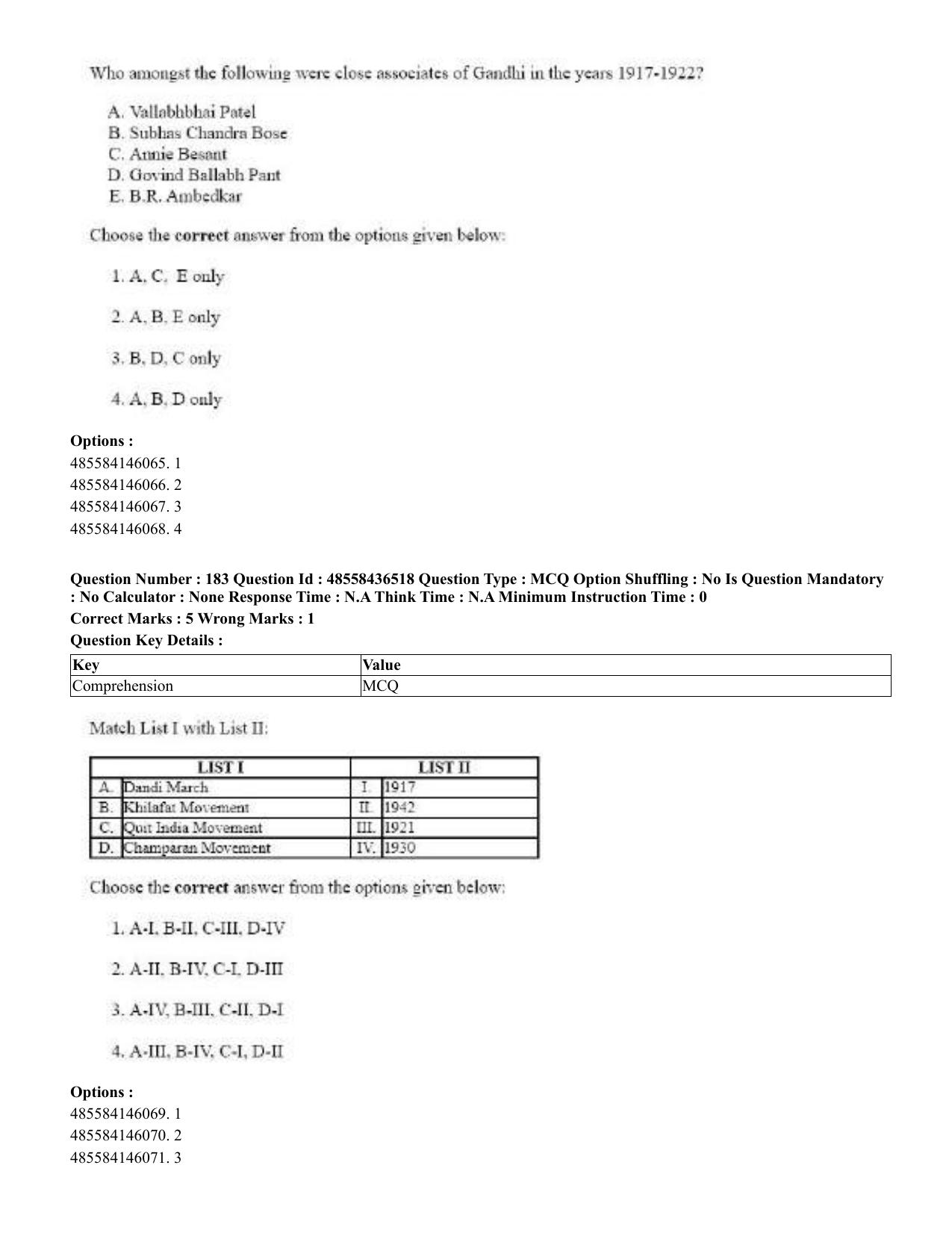CUET 2023 English Tibetan Shift 3 Question Papers  - Page 157