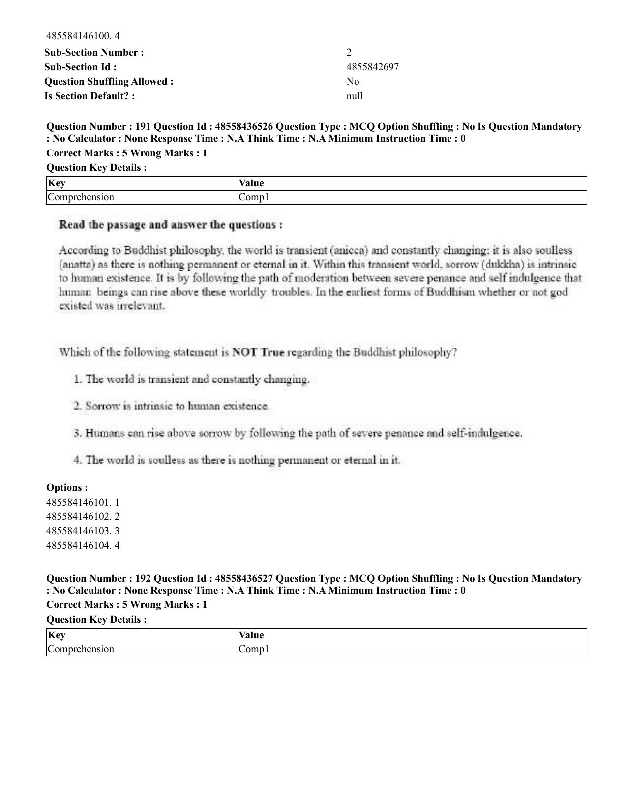 CUET 2023 English Tibetan Shift 3 Question Papers  - Page 162