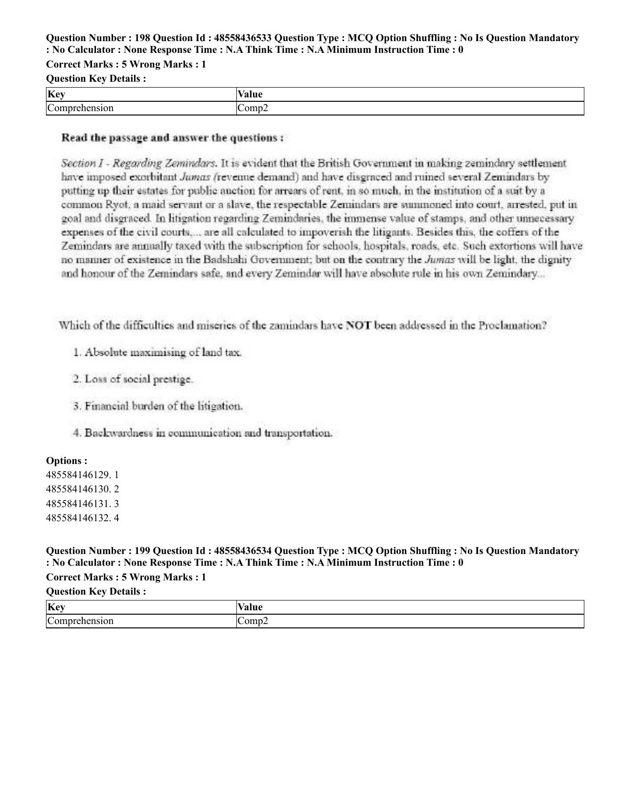 CUET 2023 English Tibetan Shift 3 Question Papers  - Page 167