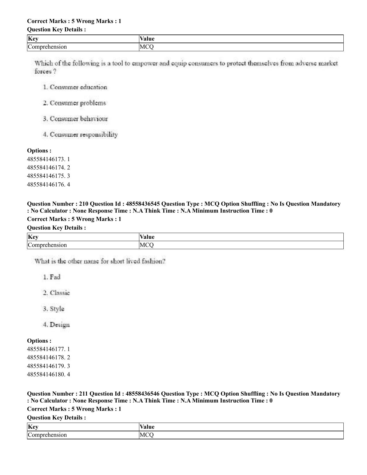 CUET 2023 English Tibetan Shift 3 Question Papers  - Page 174