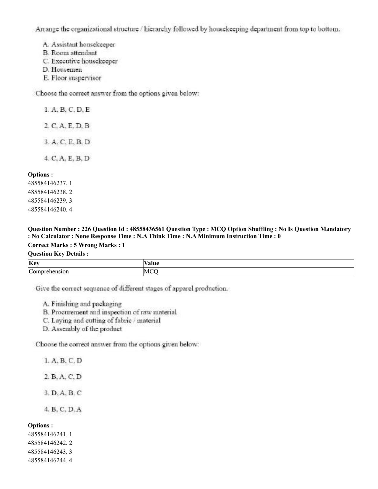 CUET 2023 English Tibetan Shift 3 Question Papers  - Page 182