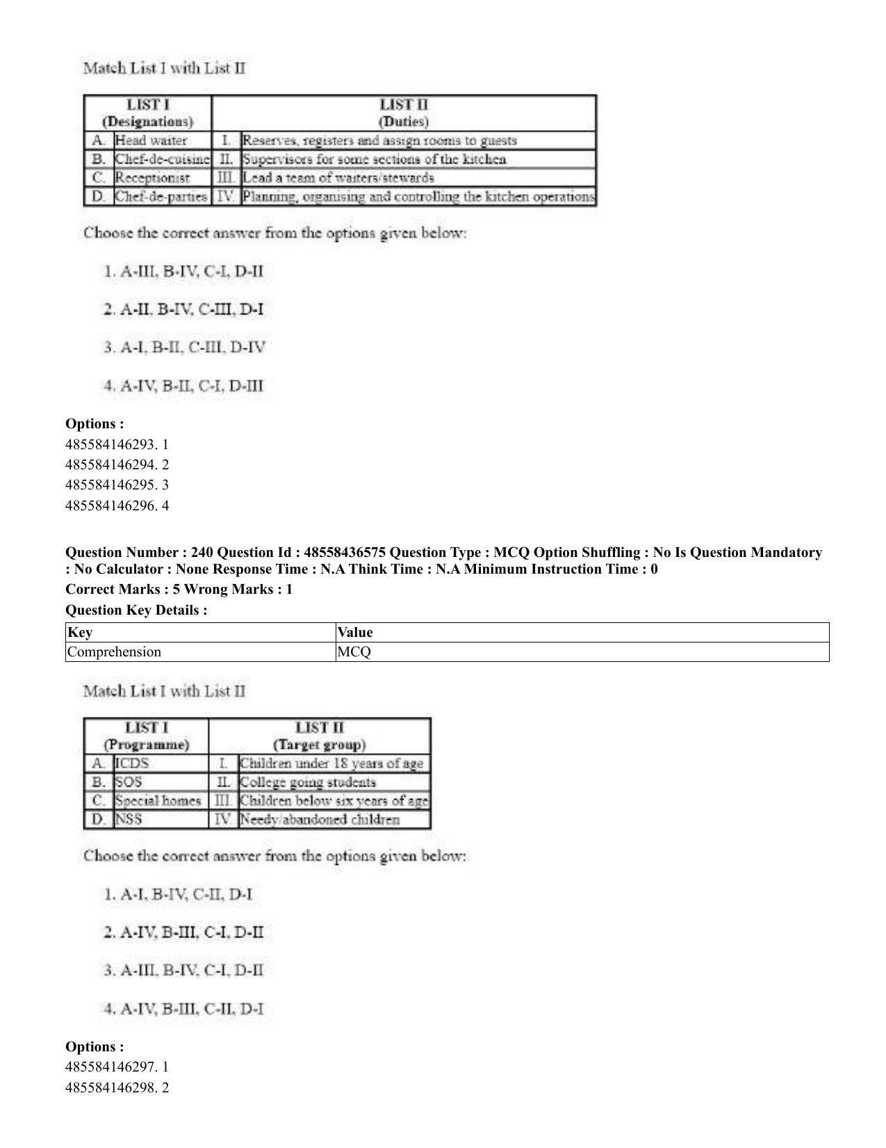 CUET 2023 English Tibetan Shift 3 Question Papers  - Page 190