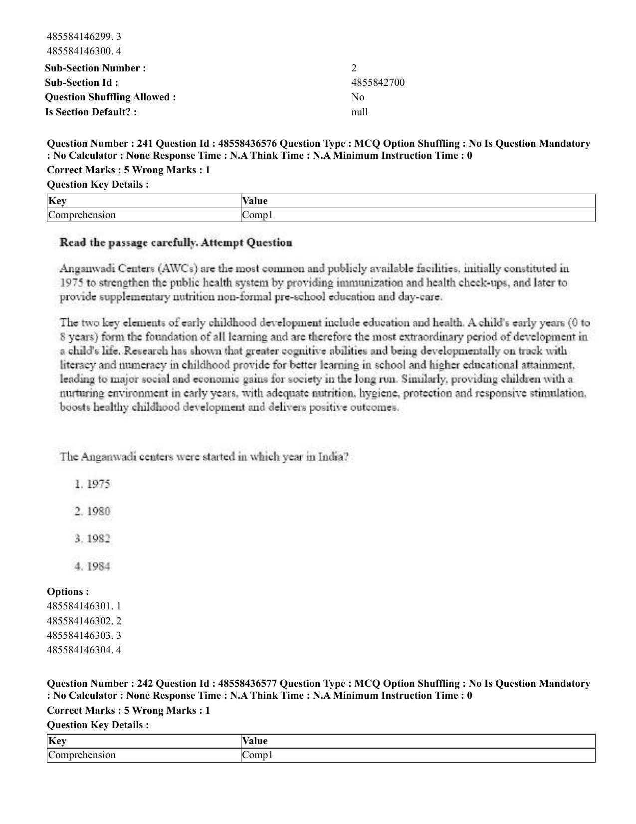 CUET 2023 English Tibetan Shift 3 Question Papers  - Page 191