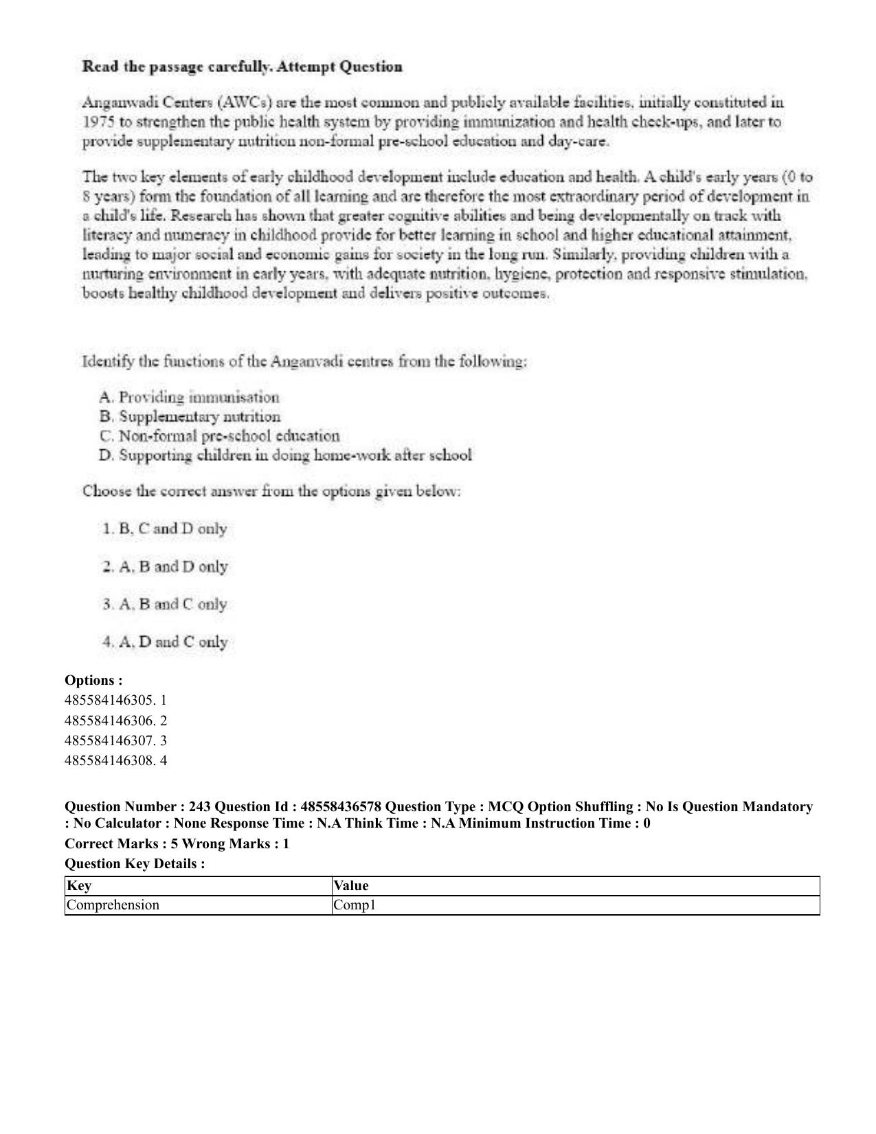 CUET 2023 English Tibetan Shift 3 Question Papers  - Page 192