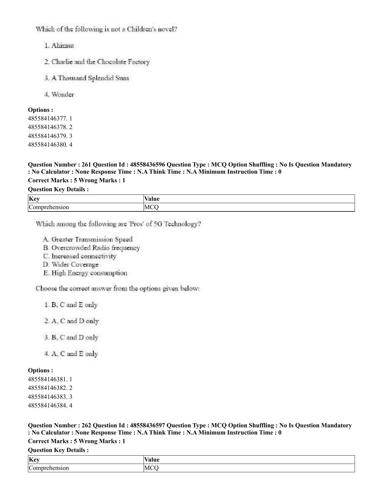 CUET 2023 English Tibetan Shift 3 Question Papers  - Page 206
