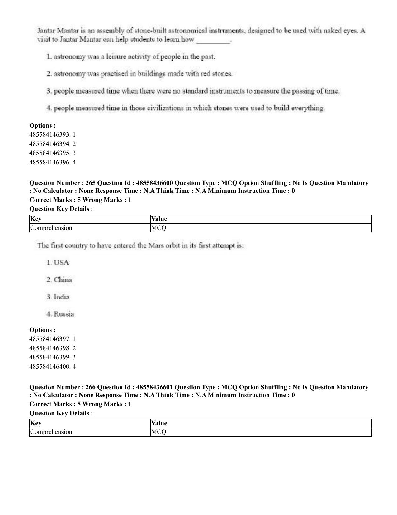 CUET 2023 English Tibetan Shift 3 Question Papers  - Page 208