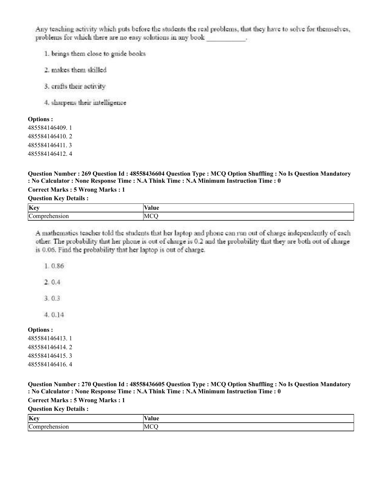 CUET 2023 English Tibetan Shift 3 Question Papers  - Page 210
