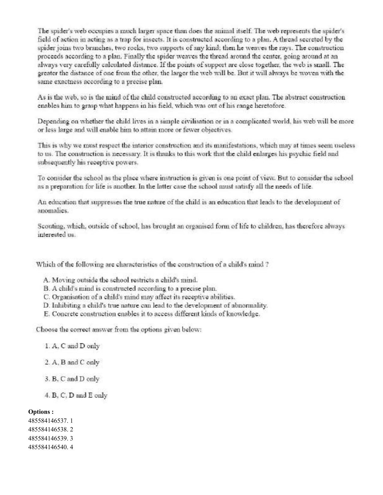 CUET 2023 English Tibetan Shift 3 Question Papers  - Page 230
