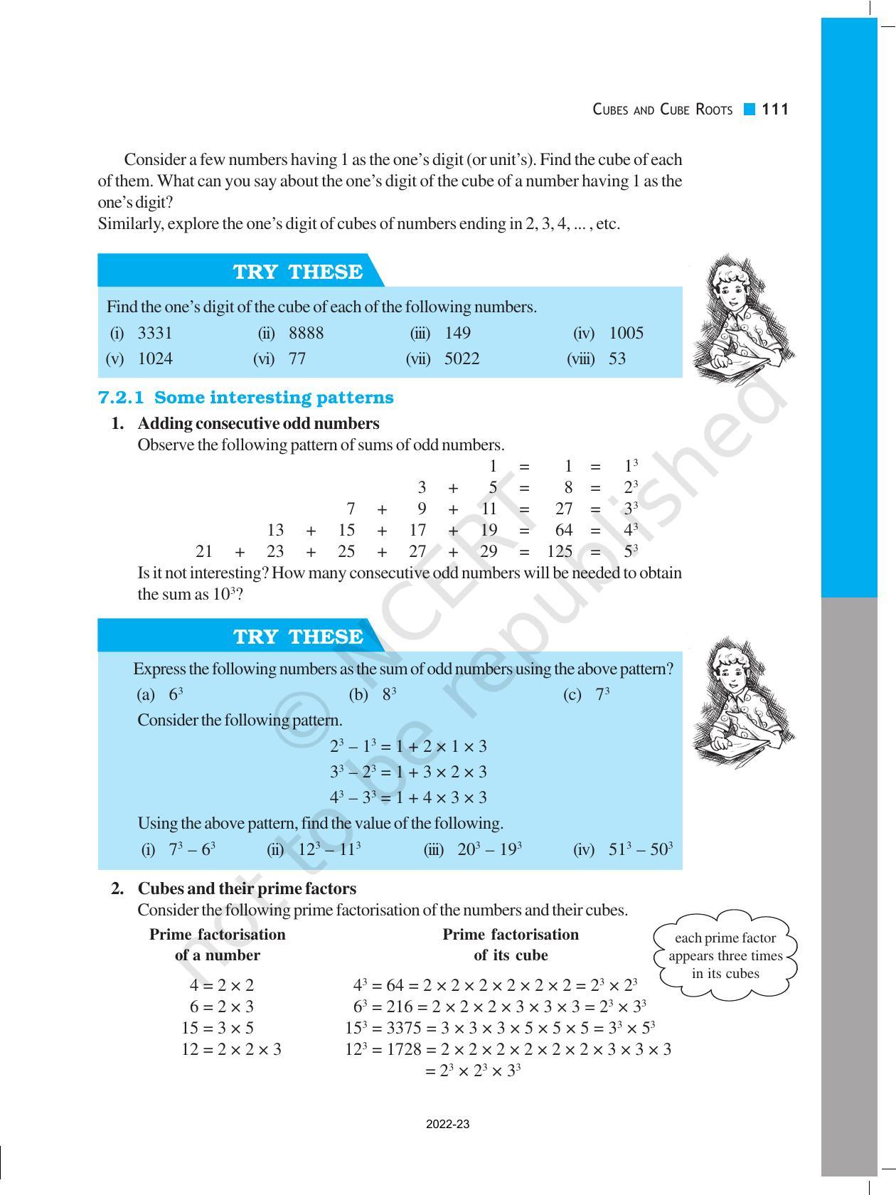 NCERT Book for Class 8 Maths Chapter 7 Cubes and Cube Roots - Page 3