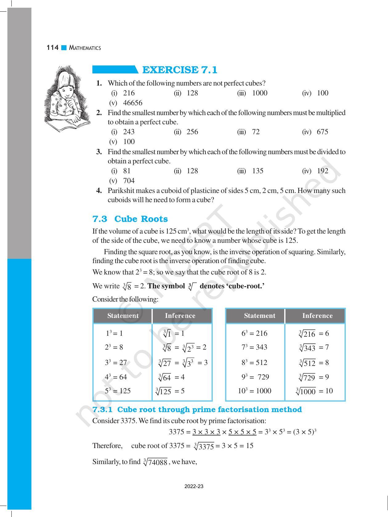 NCERT Book for Class 8 Maths Chapter 7 Cubes and Cube Roots - Page 6